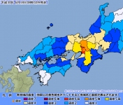 大阪府北部で地震発生