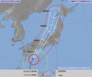 台風２１号接近中